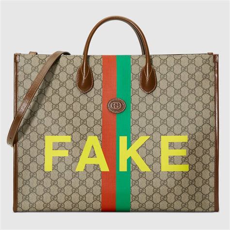 gucci not fake tote|knock off gucci luggage set.